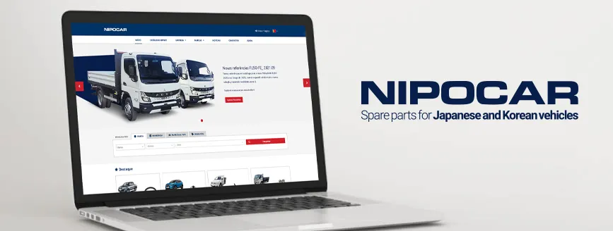 laptop mockup image with the NIPOCAR website open