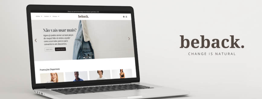 Image with logo and a laptop with the website open